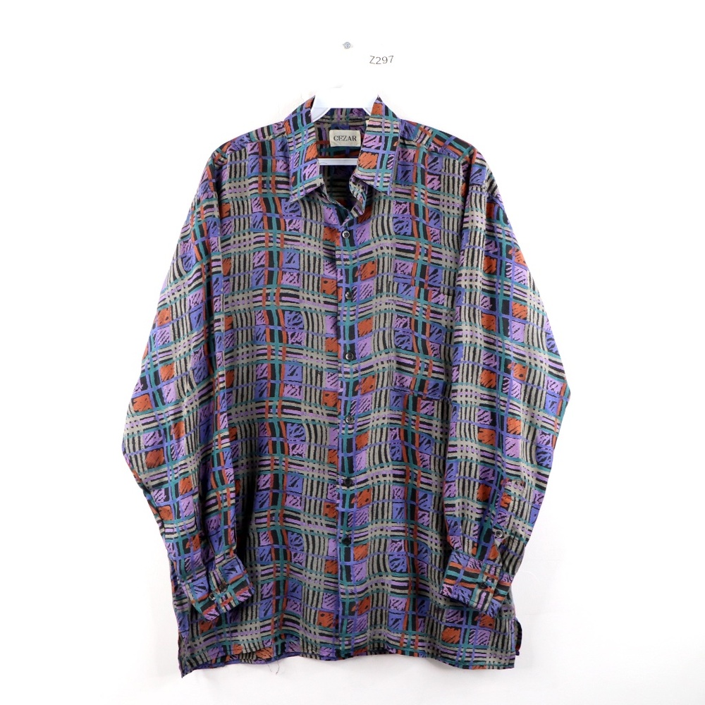 Vintage 90s Streetwear Silk Button Shirt